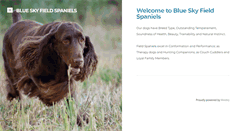 Desktop Screenshot of blueskyfieldspaniels.com