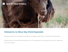 Tablet Screenshot of blueskyfieldspaniels.com